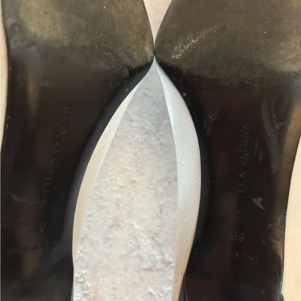 Bottega Veneta dress shoes pumps colorblock heels baby doll logo bow design